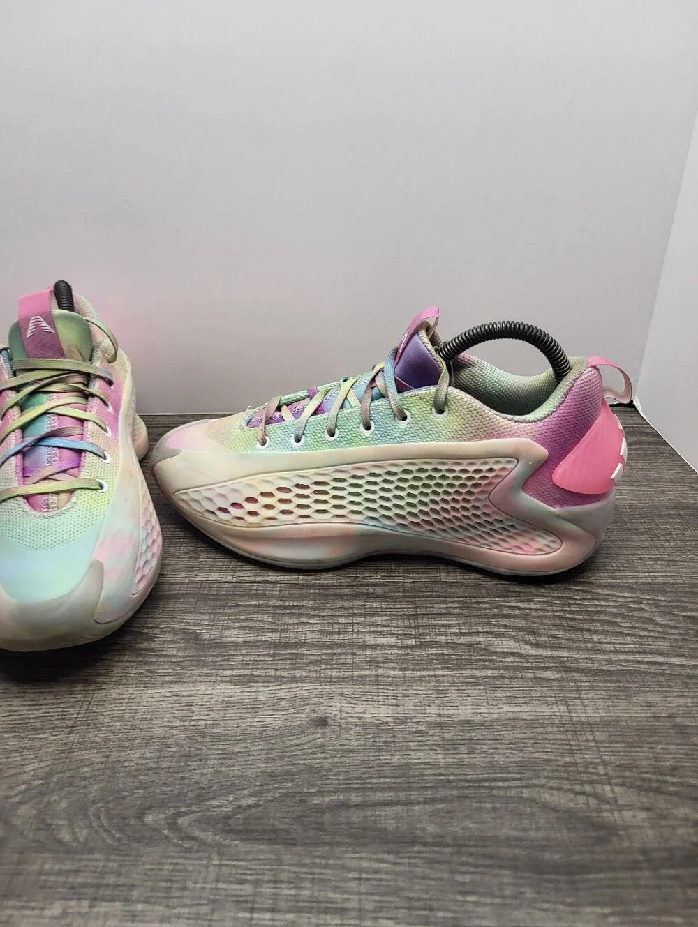 Adidas Anthony Edwards AE 1 Low Cotton Candy Basketball Shoes Sneakers Mens 6.5